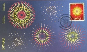 Canada Poste Diwali 2022 Calgary Alberta Official FDC  - Picture 1 of 2