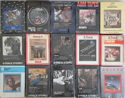 Lot of 15 Classic Rock NOS 8-Tracks Vintage Sealed 8 Track Tape Cartridge #327 — 第 1/3 张图片