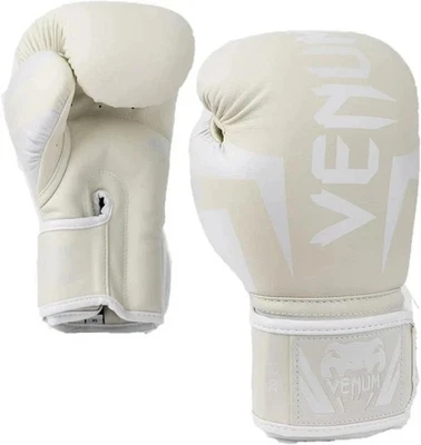 Guantes de Boxeo Venum Elite 14 OZ Blanco/Blanco roto-Caja de Guantes Foto 1 de 4