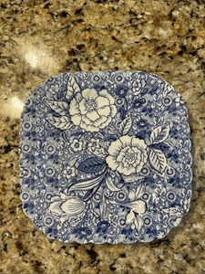 Tiffany & Co Johnson Brothers Liberty Blue Square Salad Plate 7.5" - Picture 1 of 4