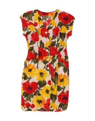 JEAN PAUL Womens Shirt Dress UK 12 Medium Multicoloured Floral DM29 - Image 1 of 4