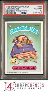 1986 GARBAGE PAIL KIDS STICKERS #122b LARGE MARGE SERIES 3 W/COPYRIGHT PSA 10 - Picture 1 of 2