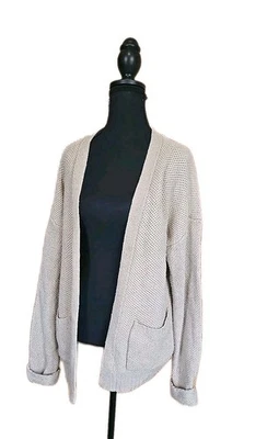 Rue21 женщин открытый передний кардиган свитер желтовато-коричневый крючком карманы средний длинным рукавом - Изображение 1 из 4