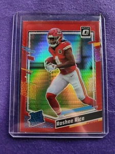 2023 Donruss Optic Red Hyper Rashee Rice Kansas City Chiefs Color Match #257 - Picture 1 of 2