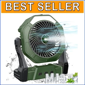 Versatile Outdoor Misting Fan with 3 Speed Settings & Rechargeable Battery - Picture 1 of 9