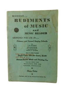 Vtg Booklet 1934 Modern Rudiments Of Music and Music Reader by  J.M. Bowman - Picture 1 of 6