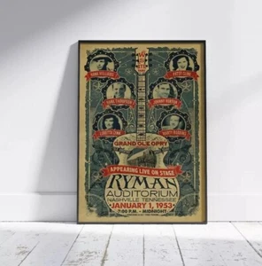 Vintage Ryman Auditorium Poster – Grand Ole Opry January 1, 1953 – Classic Count - Picture 1 of 1