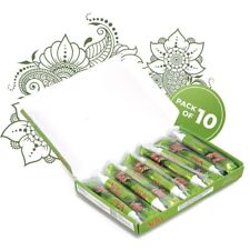 10 x Neha Herbal Fast Color Tube 25g Each Temporary Tattoo RED Lon Lasting