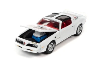 Pontiac Firebird 1977 transmisión automática camafeo blanco Johnny Lightning 1:64 Muscle Car Foto 1 de 4