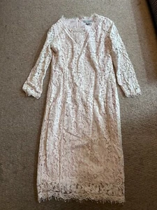 Womens H&M Pale Pink Lace overlay dress. Euro XS/UK Size 6. Sleeves unlined - Picture 1 of 3