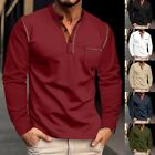 T Shirt T Shirt Male Men O Neck Slight Stretch Solid Color Stand Collar