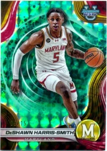 DESHAWN HARRIS-SMITH RC 2024 BOWMAN U BEST TEAL GEOMETRIC ROOKIE JERSEY # 5/15 - Picture 1 of 2