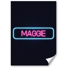 1x Vertical Poster Neon Sign Design Maggie Name #353287