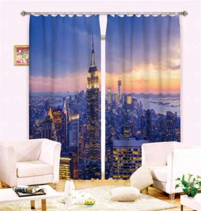 Luz de piso más alta casa impresión digital cortinas de bloqueo 3D ventana de tela - Imagen 1 de 5