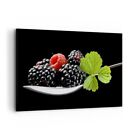 Murals 120x80 cm canvas picture luffel raspberry blackberry fruit XXL pictures