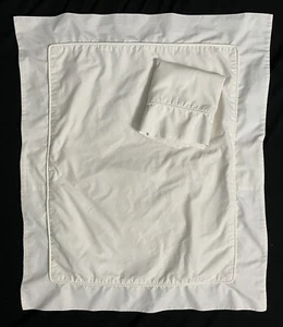 Pair Lands End Home Standard Pillow Shams Off-White 3 In Flange 26x30 In - Picture 1 of 7
