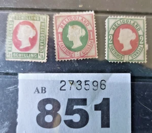 HELIGOLAND. 1867-75 set used. Unused but heavily M/M. (Ref851) - Picture 1 of 3