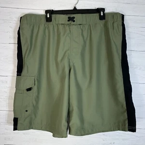 O'rageous Lateral Tapeado Board Shorts Verde Oliva Hombre Talla 2XL NUEVO CON ETIQUETAS - Imagen 1 de 7