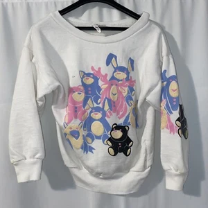 Vintage Teddy Bears Stuffed Animals Sweatshirt Youth Kids size 6 Made USA - Picture 1 of 5