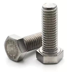 Hex Bolts Tap Stainless Steel Full Thread 1/4"-20 x 3" Qty 25 - Picture 1 of 3
