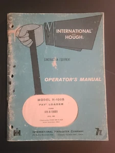 International Hough H100B Articulated Pay Wheel Loader Owner Operator Manual - Picture 1 of 5