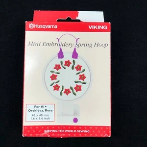 Husqvarna Viking Embroidery Mini Hoop For Rose #1+ Iris Orchidea Scandinavia - Picture 1 of 9