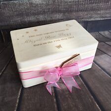time capsule Box Personalised Memory Keepsake Box Crate Engraved Christening