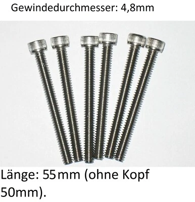 "NEU" Set 6 Zollschrauben für 4" Zoll-Auspuff  BSL "NEU" - Bild 1 von 2