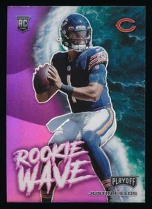2021 Playoff JUSTIN FIELDS Rookie Wave Pink Prizm RC #RW-JFI *Bears* NRMT-MT++ - Picture 1 of 1