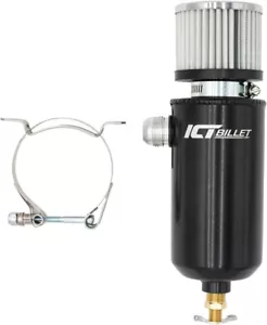 ICT Billet Oil Catch Can Black Single -12AN - Foto 1 di 1