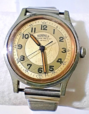 Reloj Pulsera Roamer Brevete Shock-Resist 215999 180459 17j Para Hombre Enrollador Funciona Foto 1 de 4