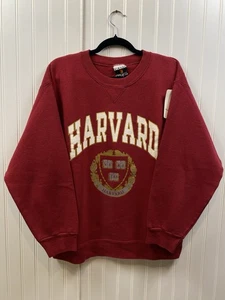Vintage 90s Harvard University Crewneck Sweatshirt Men’s Medium Burgundy Crest - Bild 1 von 7