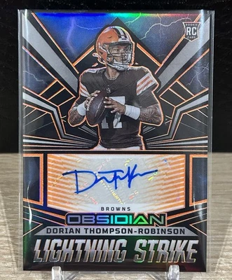 Dorian Thompson-Robinson 2023 Panini Obsidian Lightning Strike Auto /49 RC - Image 1 of 4