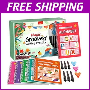 Complete Handwriting Practice Kit for Preschoolers - 6 Reusable Books & Aids - Picture 1 of 11