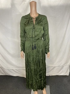 The Kooples Womens Long Sleeve Maxi Dress Size S/TG 2 Deep Green - Picture 1 of 13