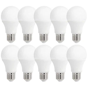 10 x LED Leuchtmittel A60 Birnen 9W = 60Watt E27 matt Lampen 820lm warmweiß 270° - Bild 1 von 3