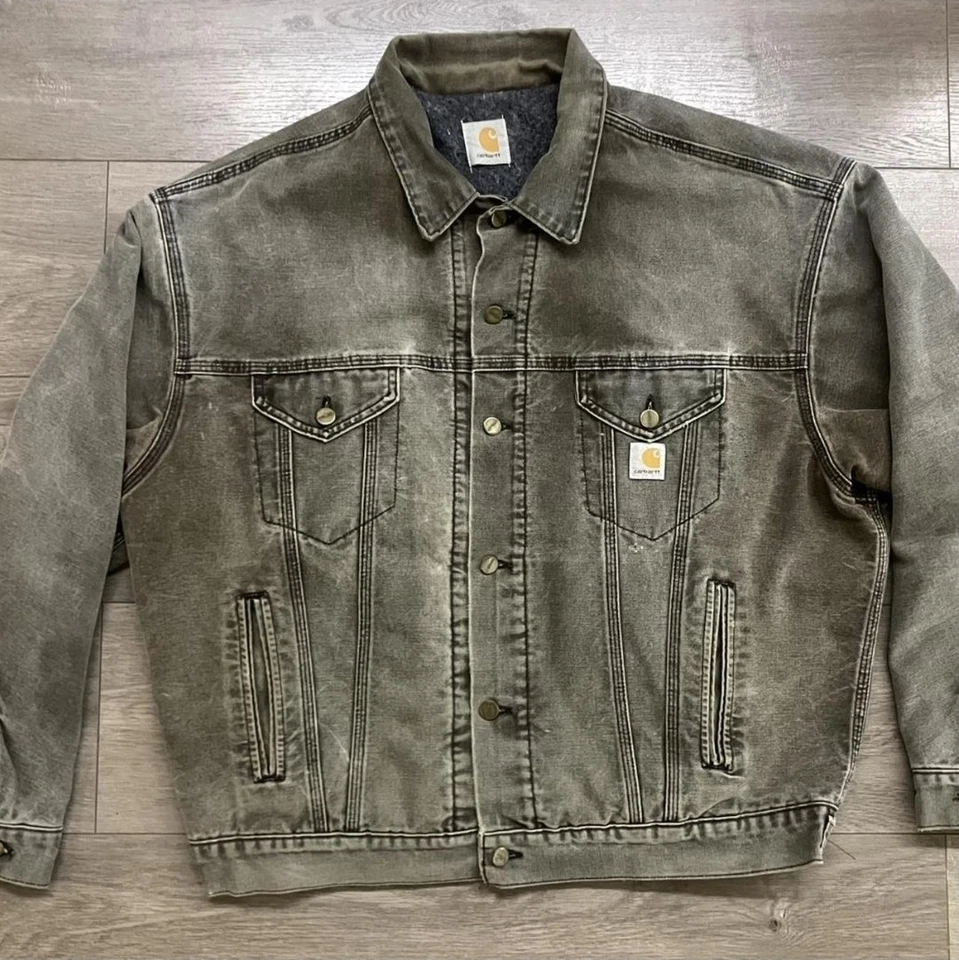 Chaqueta de camioneros Carhartt de colección. Algodón Shell. Interior forrado con forro de manta Foto 1 de 4