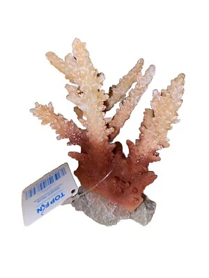 Fish Tank Aquarium Decor Synthetic ￼Coral Pink & Red Design 4” NWT - Image 1 of 4