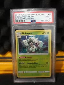 Pokemon 2017 GOLISOPOD Holo Rare 9/145 Guardians Rising psa 9 - Picture 1 of 2