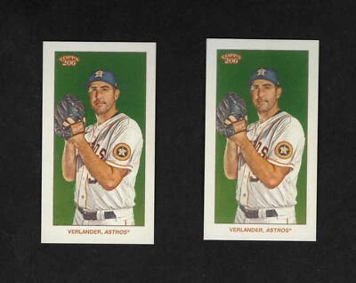 JUSTIN VERLANDER 2020 TOPPS 206 REGULAR & PIEDMONT BACK HOUSTON ASTROS - Image 1 of 2