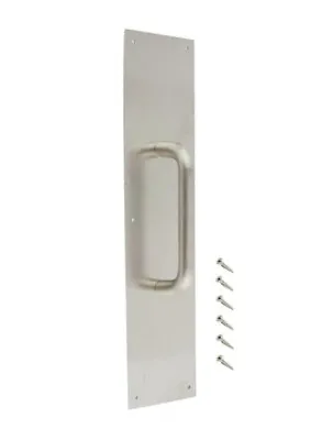 COMMERCIAL DOOR PULL PLATE STAINLESS STEEL 4x16 7111-630 • 32.99$