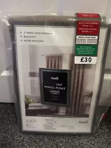 Dunelm Pencil Pleat Curtain - Colour -Mocha Style -Luna - Picture 1 of 3