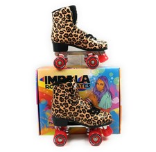 Impala Quad Roller Skates Leopard Print Vegan Women's Sz 8 Brand New In Hand