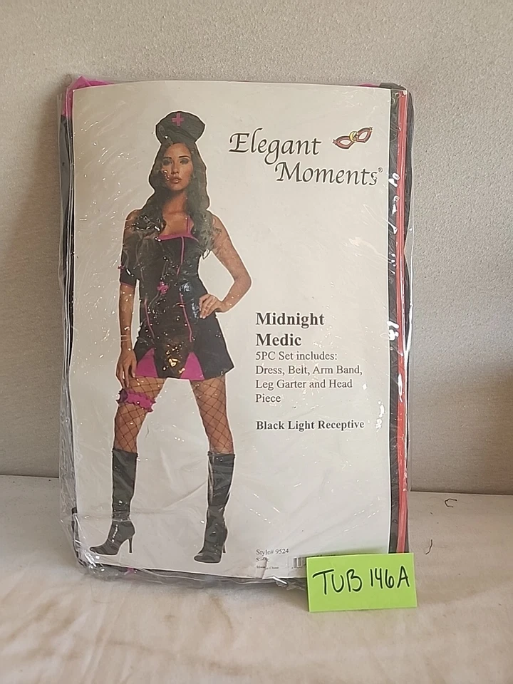 Elegant Moments Women’s Midnight Sexy Medic  Nurse  Costume L ( MISSING GARTER) - Image 1 of 4