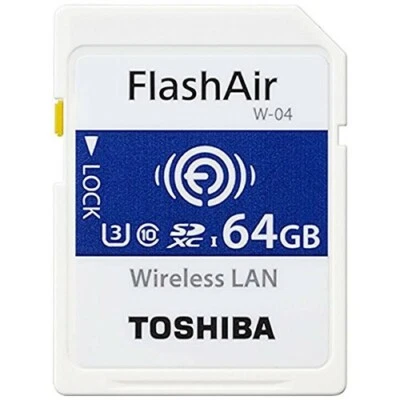 Toshiba Flash Air Wifi SDXC Memory Card 64GB Class10 UHS-1 SD-UWA064G - Image 1 of 2