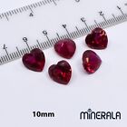 Ruby Corundum Lab Created Heart Faceted Loose Gemstone 4Mm - 14Mm Wp027cd
