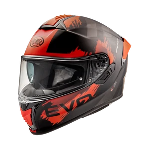 Premier Evoluzione TO 92 Black Red Full Face Motorcycle Crash Helmet - Picture 1 of 7