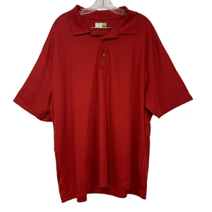 Grand Slam Mens Links Edition Red Golf Polo Shirt Short Sleeve 2X Woven Knit - Picture 1 of 7
