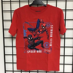 Marvel Spider-Man & Miles Morales Kids T-Shirt Size Medium (7/8) Red - Picture 1 of 4