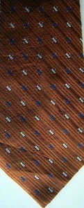 Covington Men's Silk Geometric Neck Tie Brown Classic 3 7/8" x 58" - Picture 1 of 2